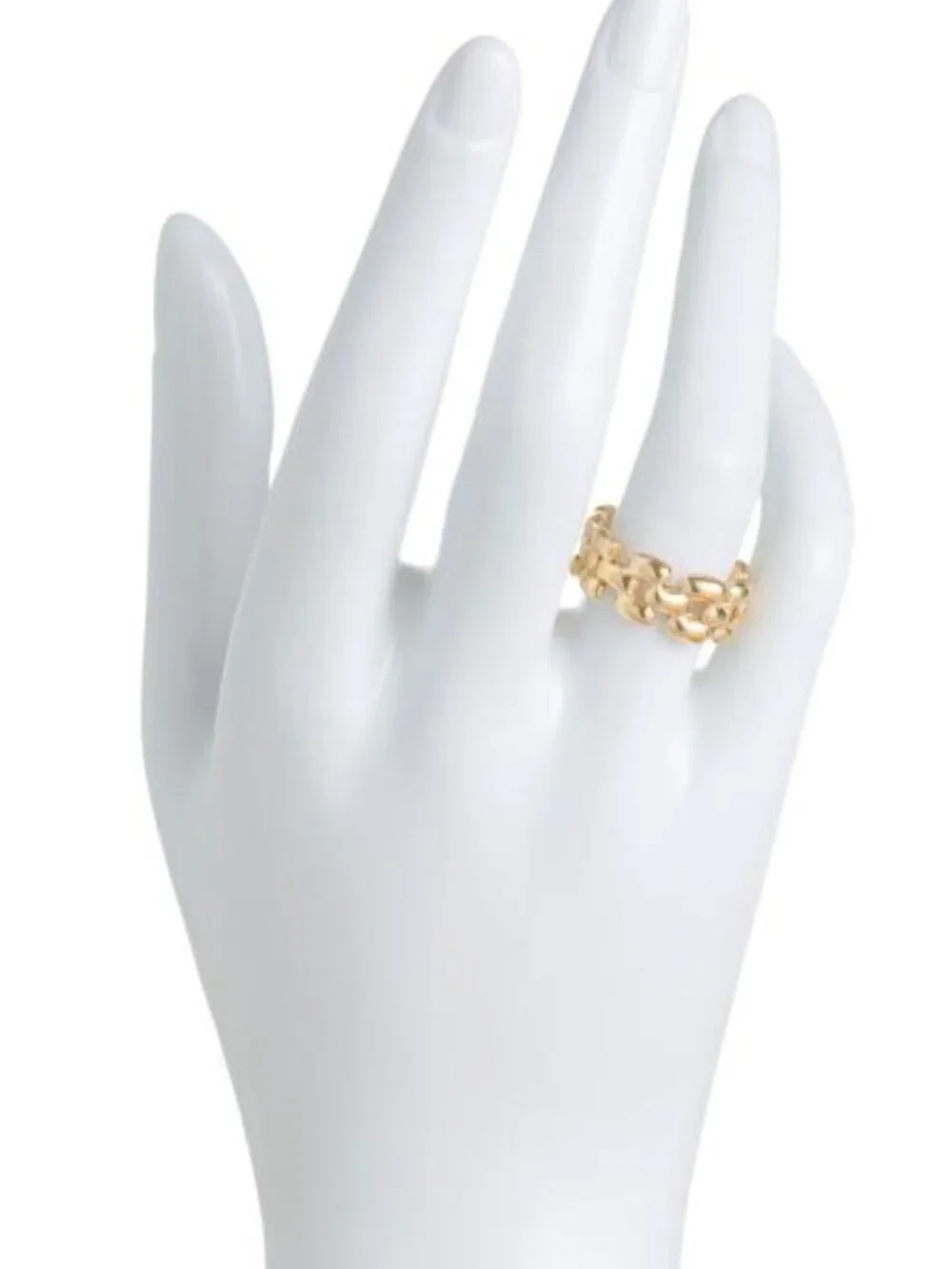 Mia Fiore Gold Plated 925 Sterling Silver Dyadema Panther Flexible Ring Sz.9